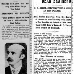 1909: Adolph Ousdahl elected Socialist mayor of Brainerd, MN