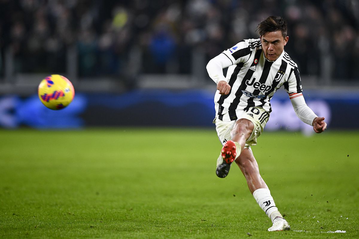 Paulo Dybala of Juventus FC kicks the ball during the Serie...