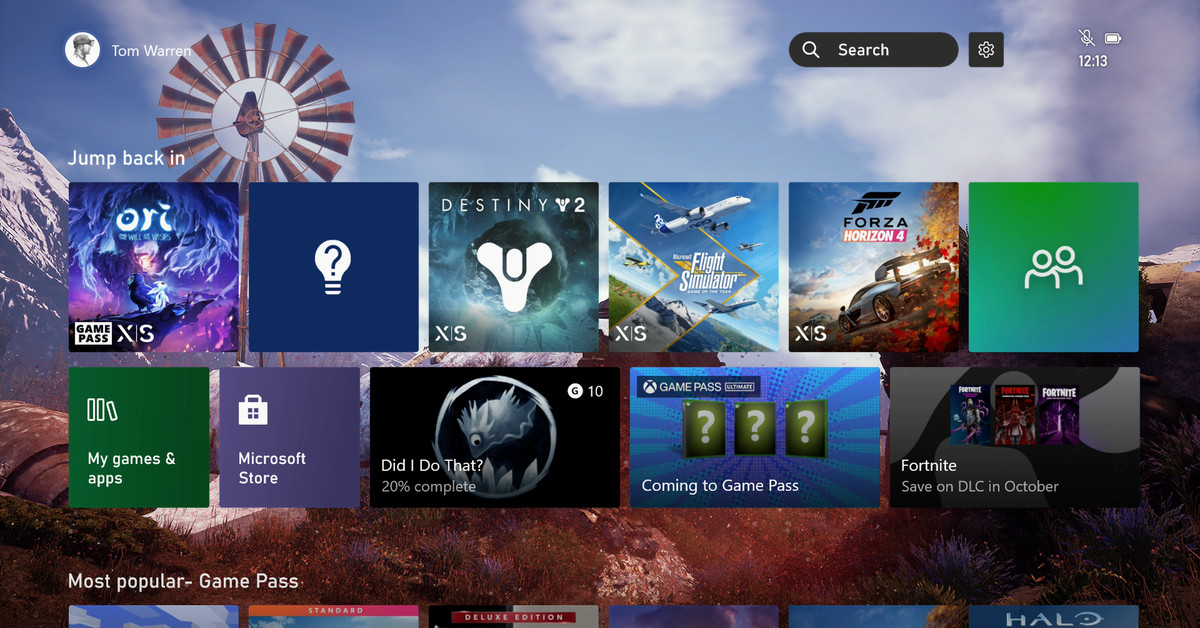 Microsoft’s new Xbox Home UI feels like a giant Game Pass ad