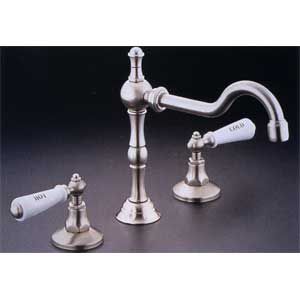 <p>LAV FAUCETS can add a contemporary, traditional or Victorian accent to your bath. The Hampstead from Kallista (about $989) has ceramic inset handles and a long slender spout that swivels from side to side. It's available in the brushed-nickel finish shown as well as gold and polished nickel.</p>