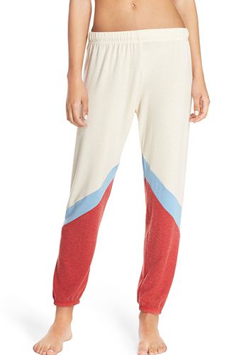 red white and blue cotton sweats