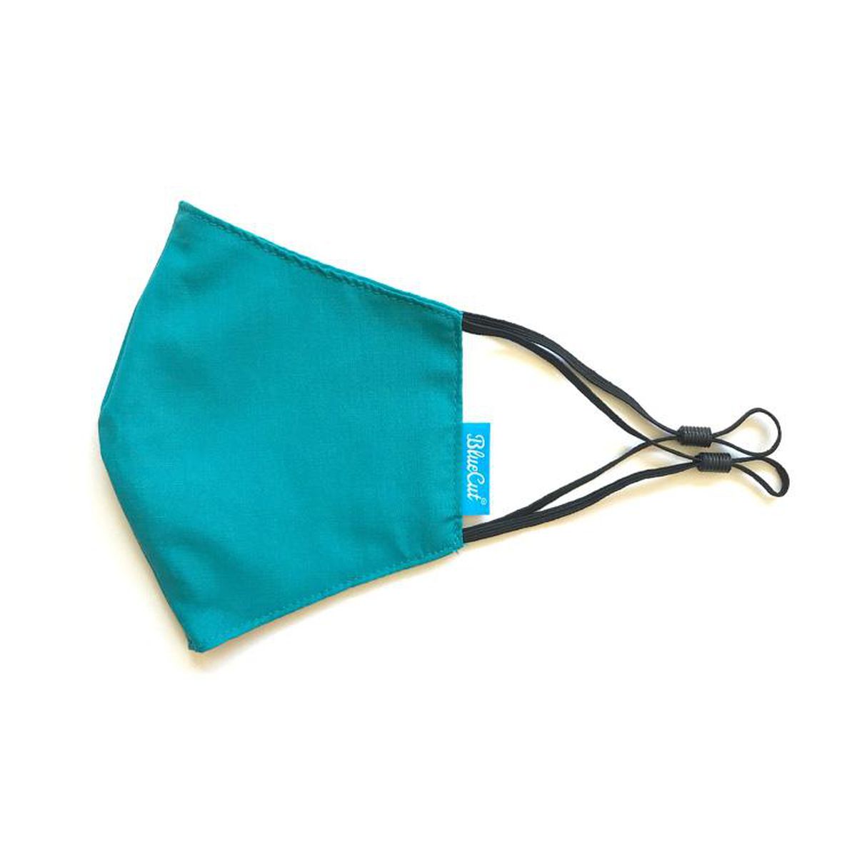 A teal face mask