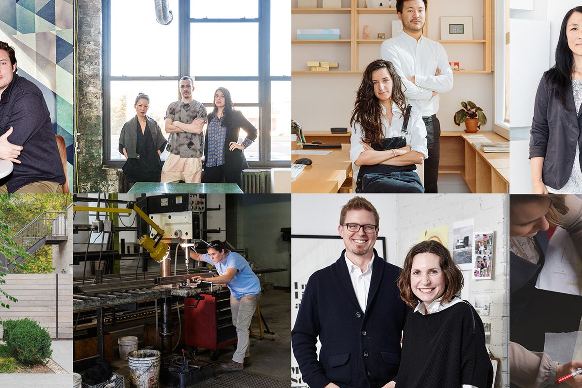 Winners, clockwise from top left: MASS Design Group, Bureau V, Family New York, Iwamoto Scott, KSS Architects, Aamodt / Plumb, El Dorado, Jeff Sommers of Square Root Architecture + Design. Photos by Simon Simard, Mark Wickens, Mark Wickens, Patricia