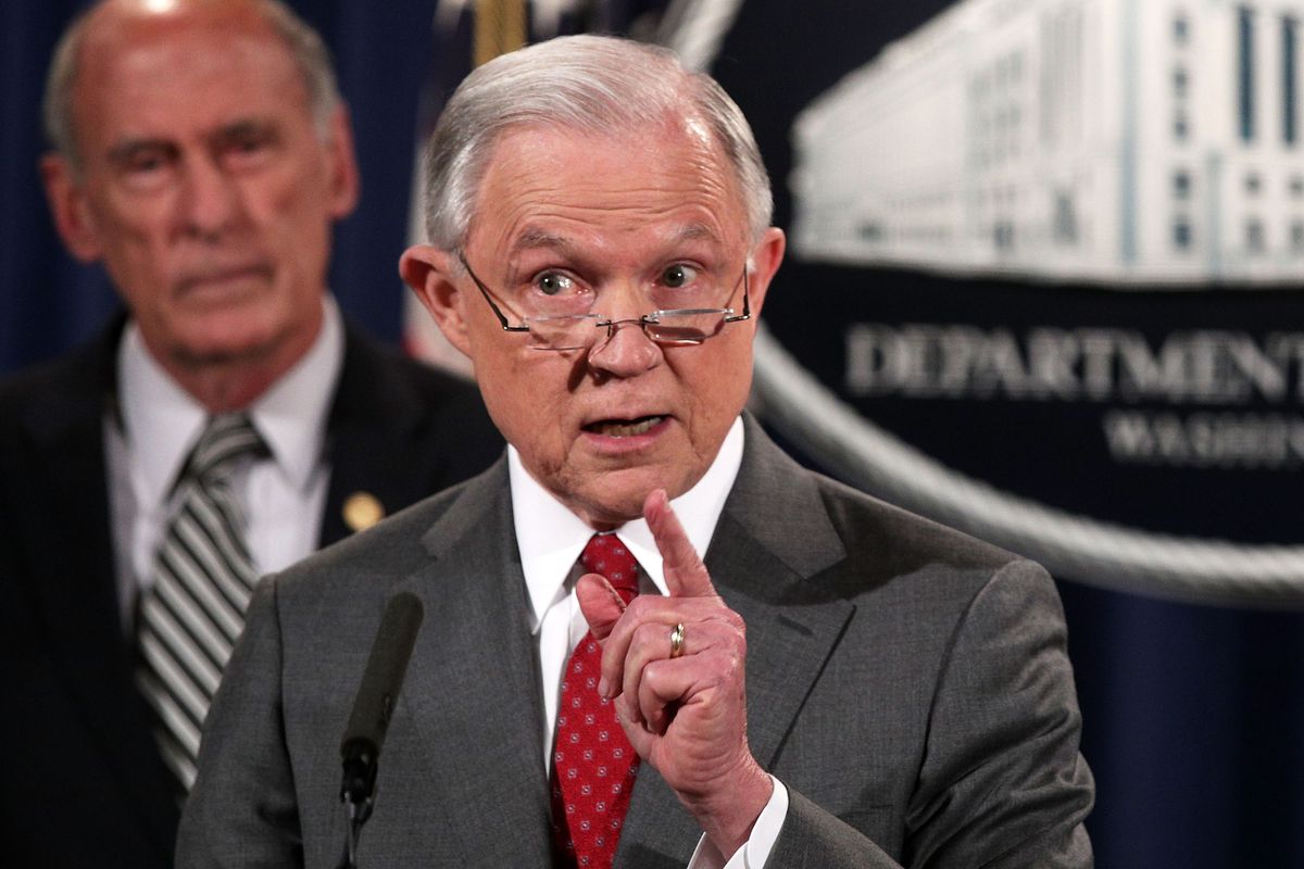 Attorney General Jeff Sessions And Intelligence Chiefs Hold Briefing On Classified Information Leaks