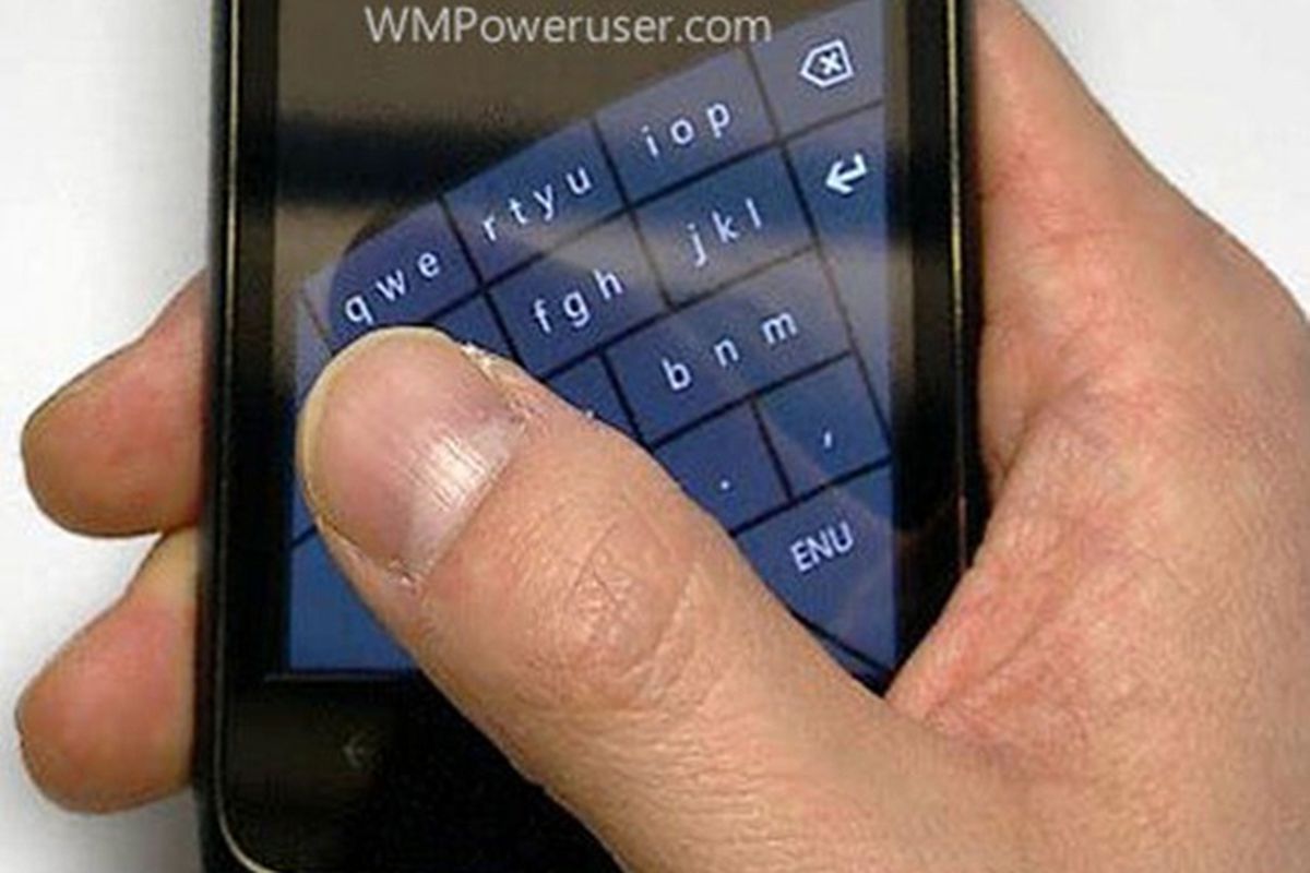 Windows Phone curved keyboard (WMPU)