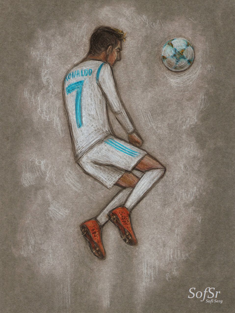 Cristiano Ronaldo. Drawing by Sofi Serg. 