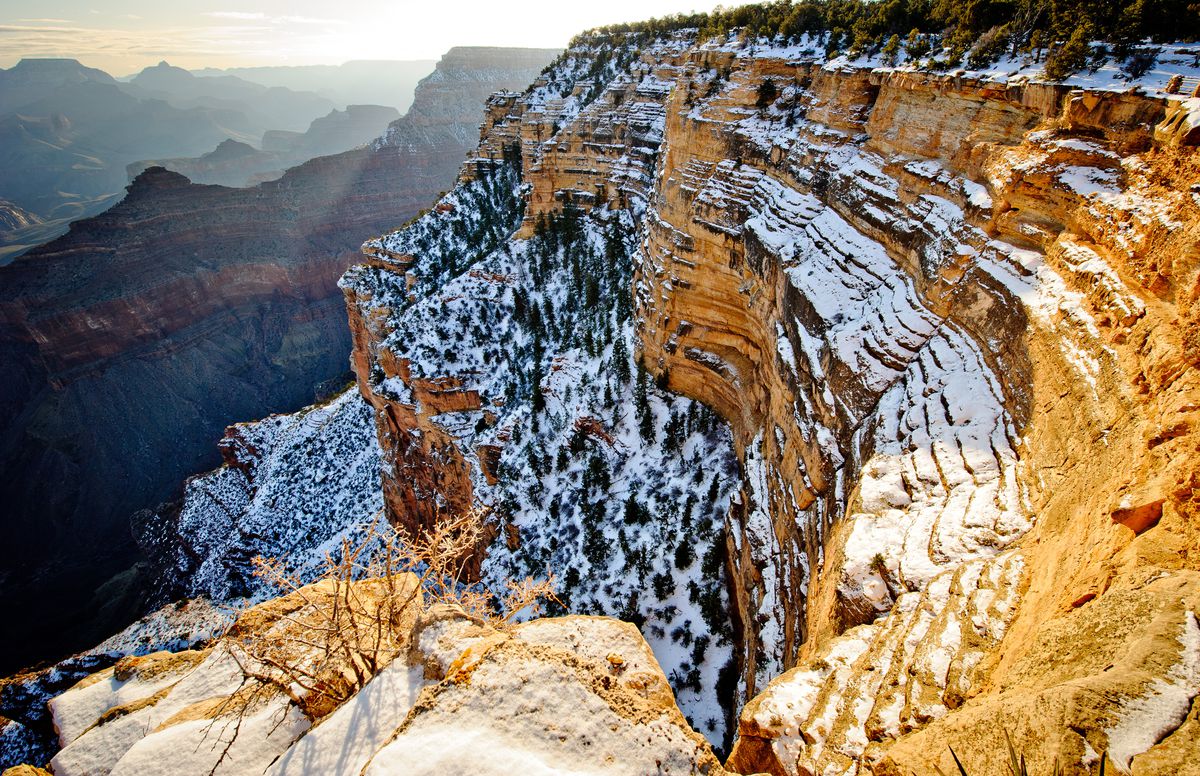 The Grand Canyon after a winter snowstorm. 