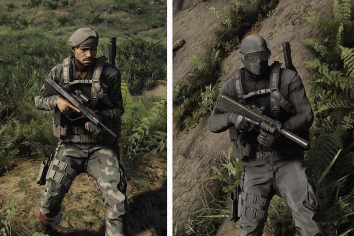 Four images side by side of famous G.I. Joe action figures presented in Tom Clancy’s Ghost Recon Breakpoint