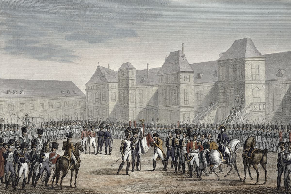 The Abdication Of Napoleon And His Departure From Fontainebleau For Elba 20th April 1814