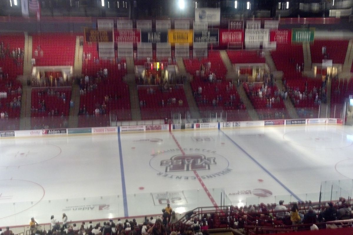 The William D. Mullins Center is the home of the UMass hockey program.