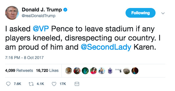 Trump on the Pence departure