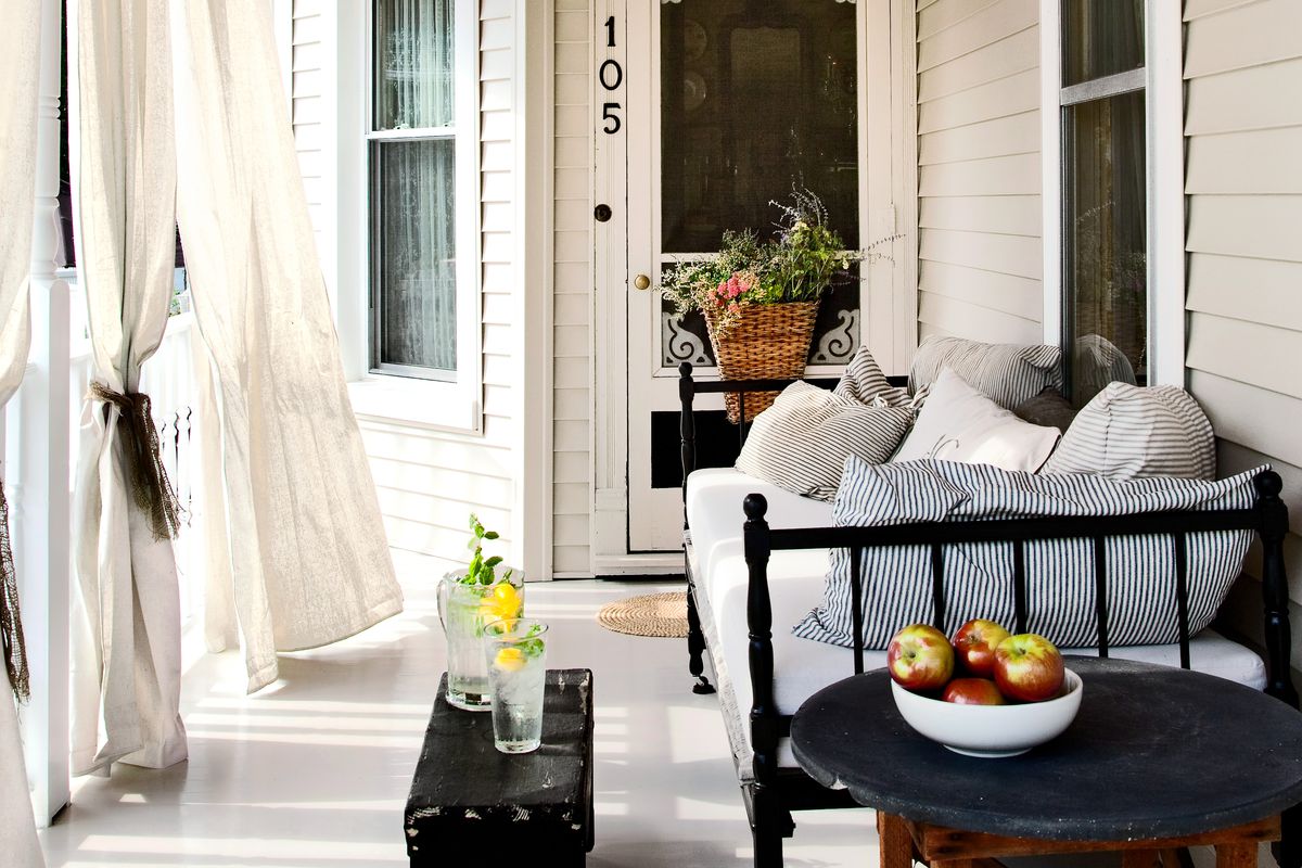 Daybed on porch