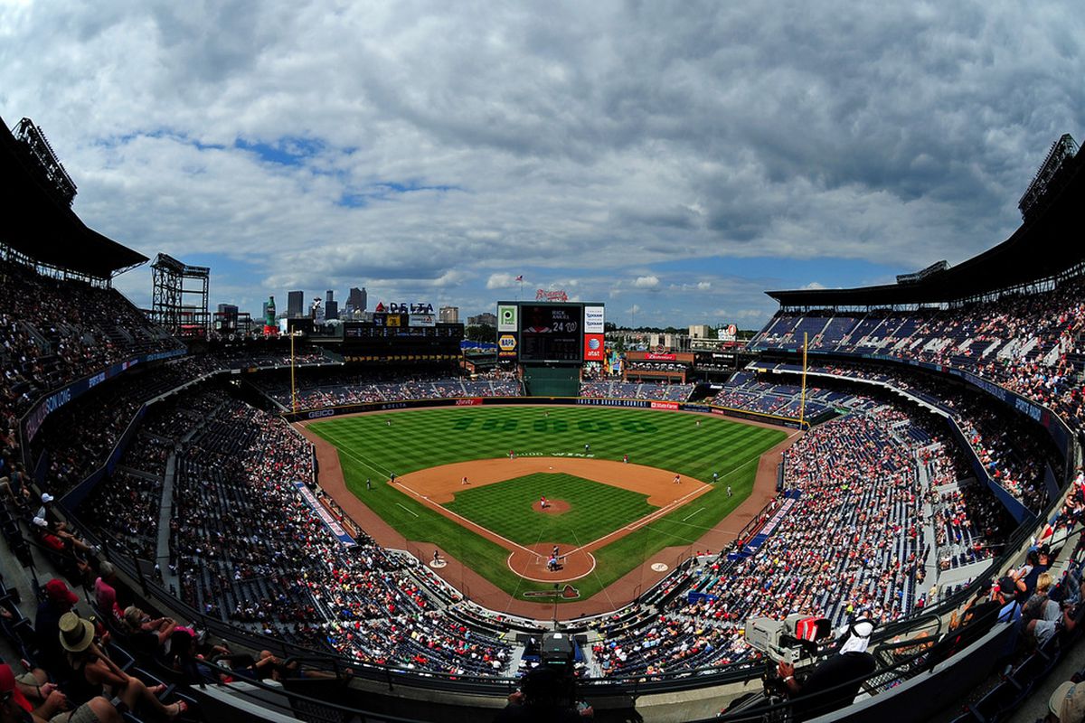 ATLANTA - JULY 17: Turner Field is shown during the game between the Atlanta Braves and the Washington Nationals on July 17, 2011 in Atlanta, Georgia. (Photo by Scott Cunningham/Getty Images)
