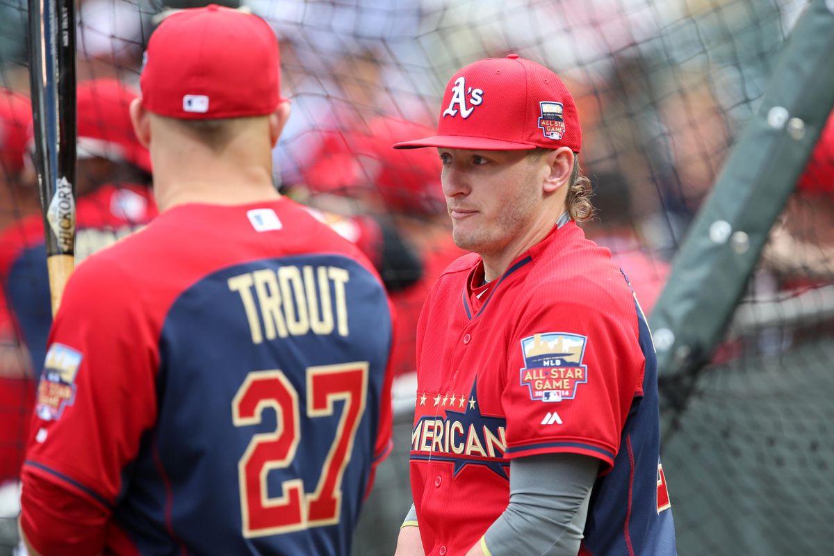 Josh Donaldson (right), with Mike Trout at the 2014 All-Star Game.