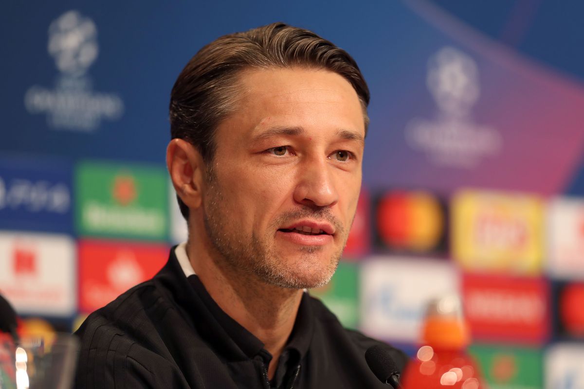 MUNICH, GERMANY - OCTOBER 01: Team coach Niko Kovac of FC Bayern Muenchen addresses a press conference on October 1, 2018 at Allianz Arena in Munich, Germany. FC Bayern Muenchen will play Ajax Amsterdam in the Champions League first round match on Tuesday.