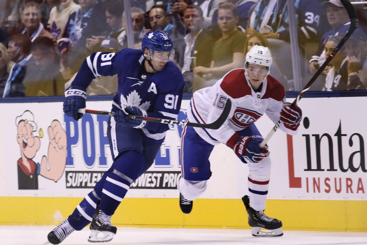 The Toronto Maple Leafs played the Montreal Canadians at the Scotiabank Arena