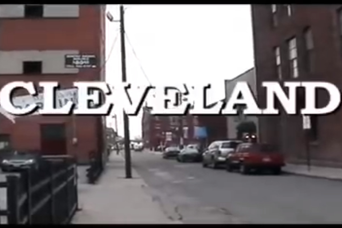 This is a screenshot from the Hastily Made Cleveland Tourism video