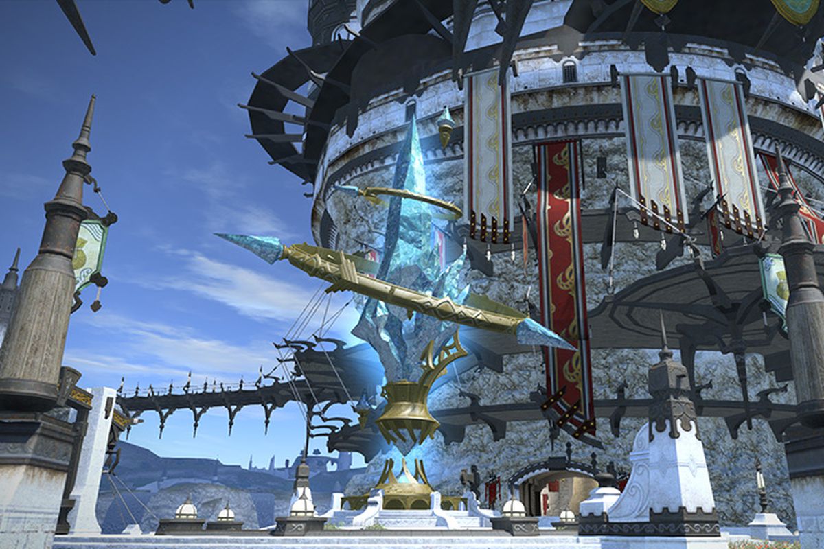 The aetheryte in Limsa Lominsa in Final Fantasy 14