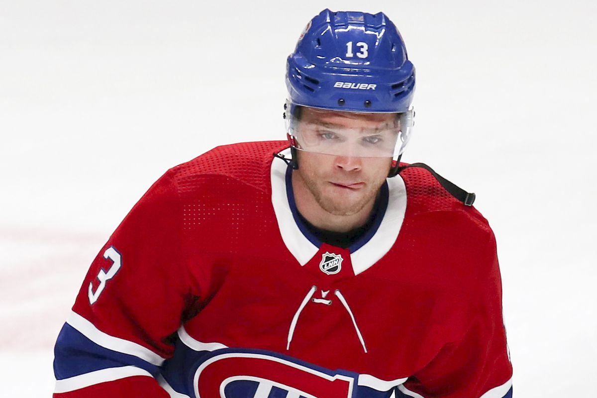 Sep 19, 2018; Montreal, Quebec, CAN; Montreal Canadiens left wing Max Domi (13) during the warm-up session before the game against Florida Panthers at Bell Centre.