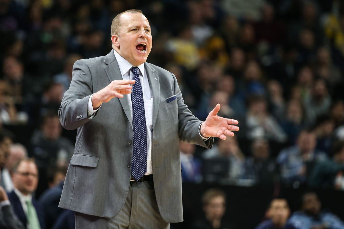 Minnesota Timberwolves head coach Tom Thibodeau calls a play during the third quarter against the Los Angeles Lakers at Target Center.