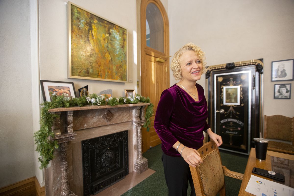 Salt Lake City Mayor Jackie Biskupski talks about affordable housing projects that are currently planned, those under construction and those that have been completed completed during an interview at the City-County Building on Friday, Dec. 28, 2018.