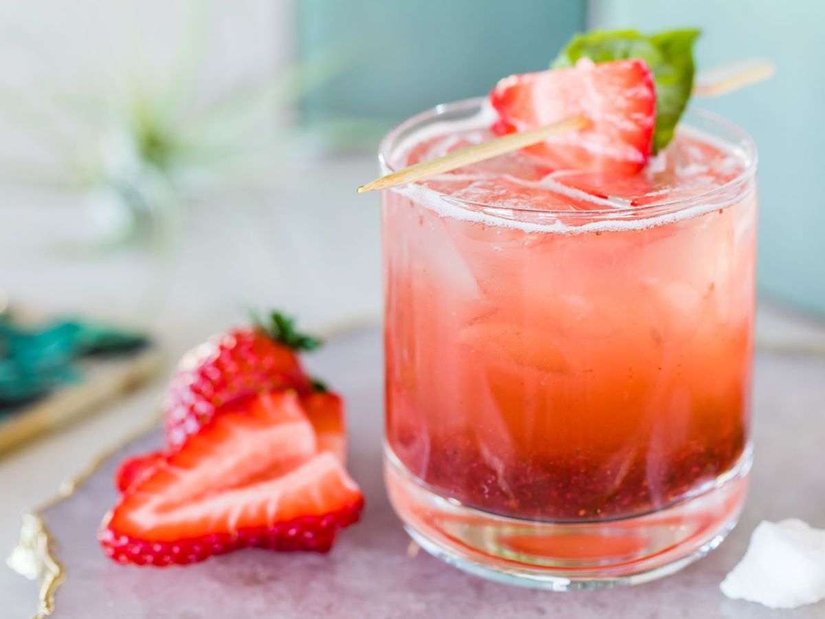 Strawberry cocktail.