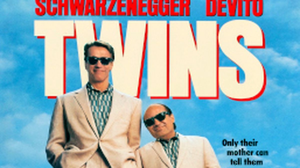 Twins movie poster, a true comedy!