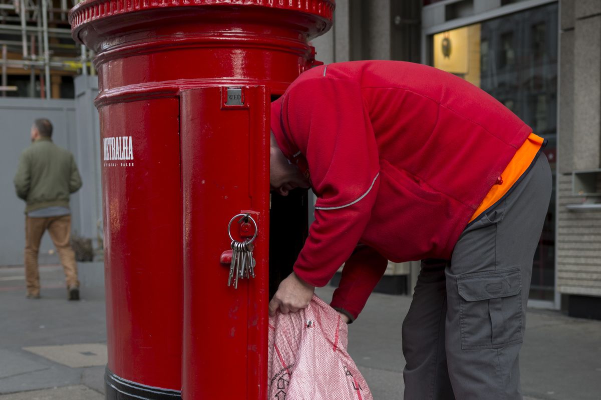 Postman Collects Letters