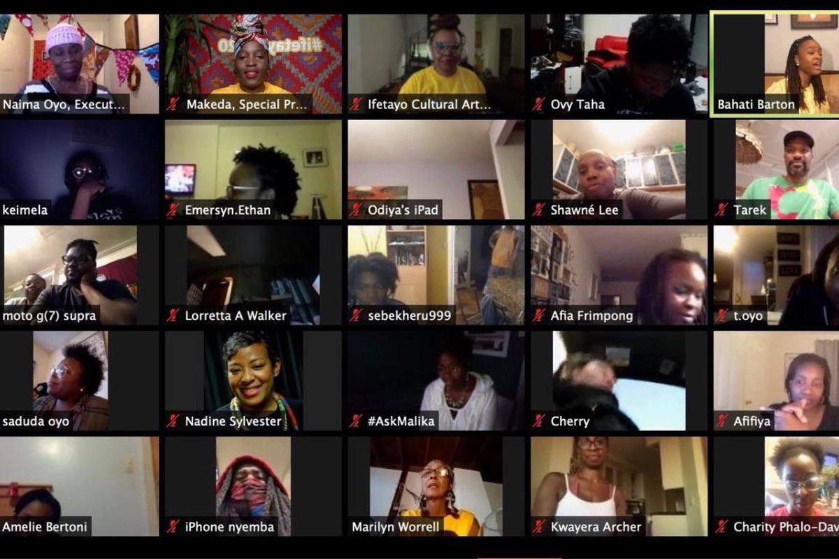 Ifetayo Cultural Arts Academy, which serves mostly African and Caribbean communities in Brooklyn, hosted a Zoom party on National Census Day.