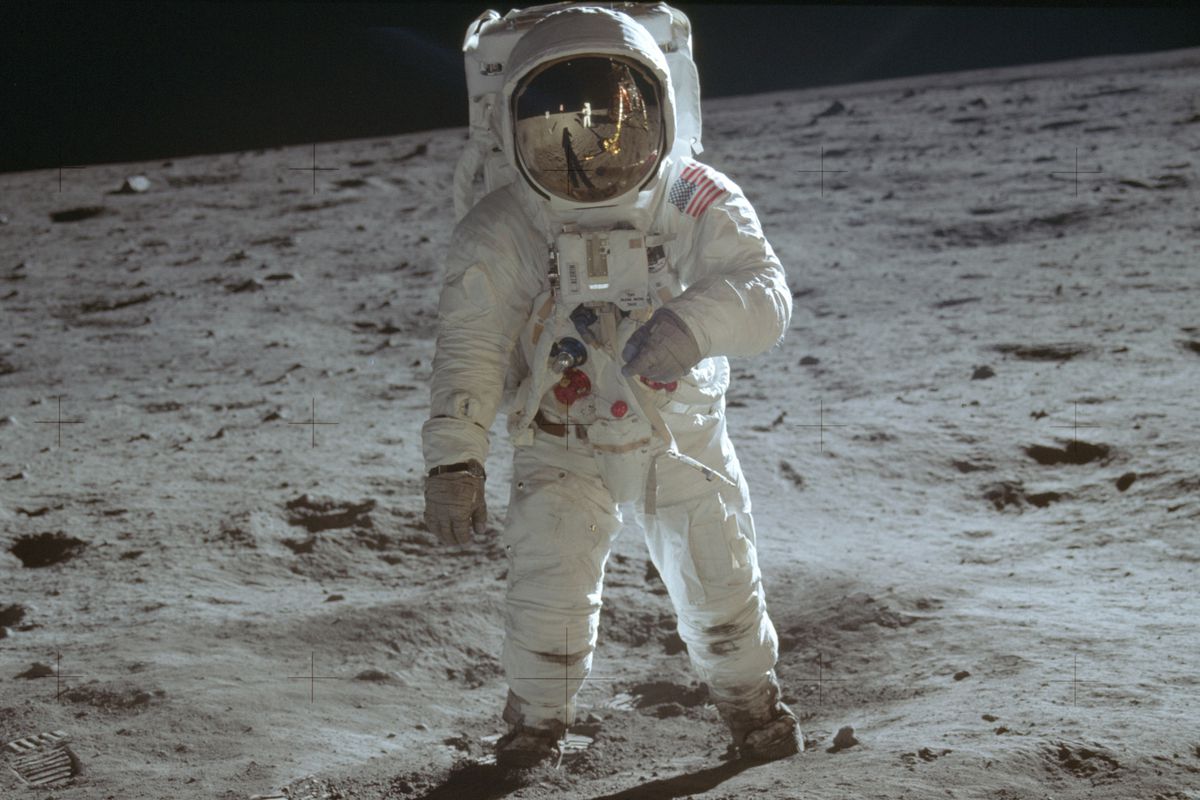 FILE - In this July 20, 1969 photo made available by NASA, astronaut Buzz Aldrin, lunar module pilot, walks on the surface of the moon during the Apollo 11 extravehicular activity.