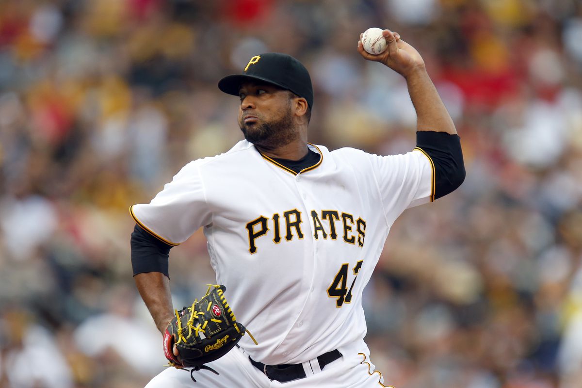 Francisco Liriano in action for the Pirates.
