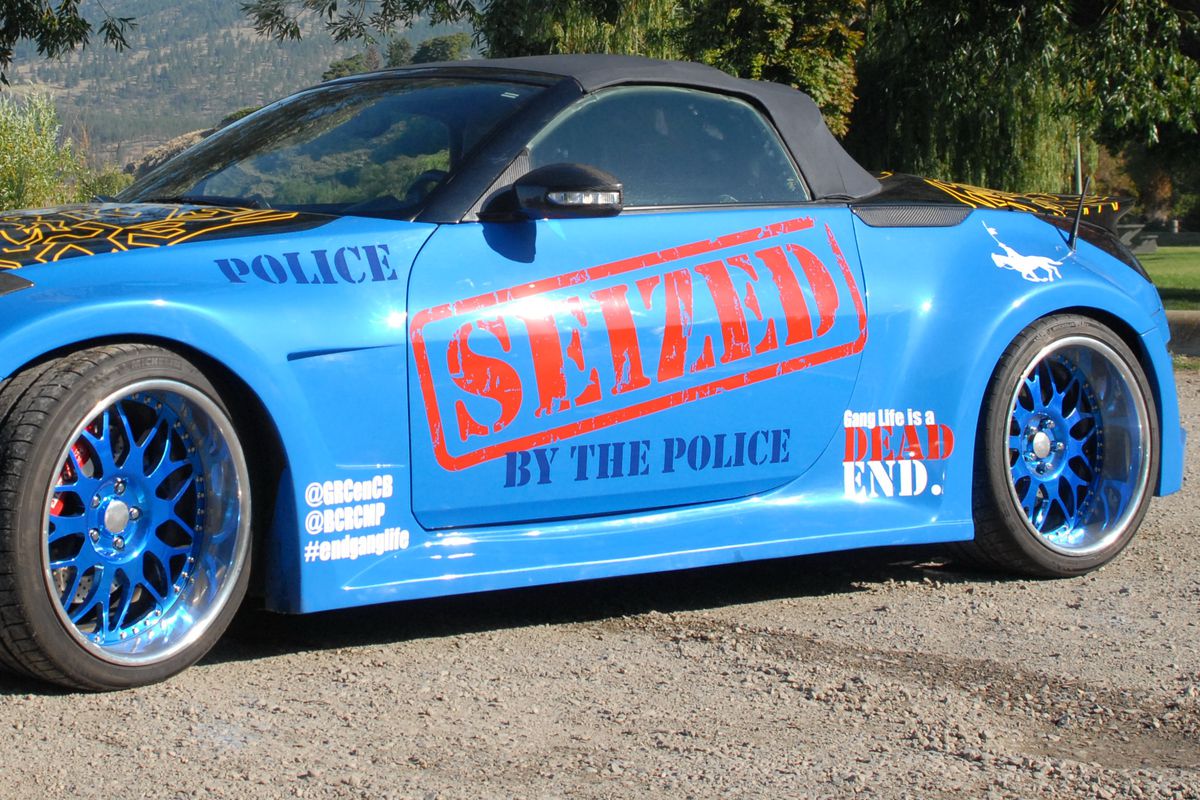 Sometimes local police keep seized cars--but give them new paint jobs.