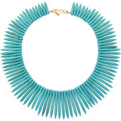<i><a href=“http://www.barneyswarehouse.com/kenneth-jay-lane-turquoise-spike-collar-necklace-00505033793009.html?index=1&cgid=womens-jewelry”>Kenneth Jay Lane's Turquoise Spike Collar Necklace</a>, $38.50 (was $80)</i>