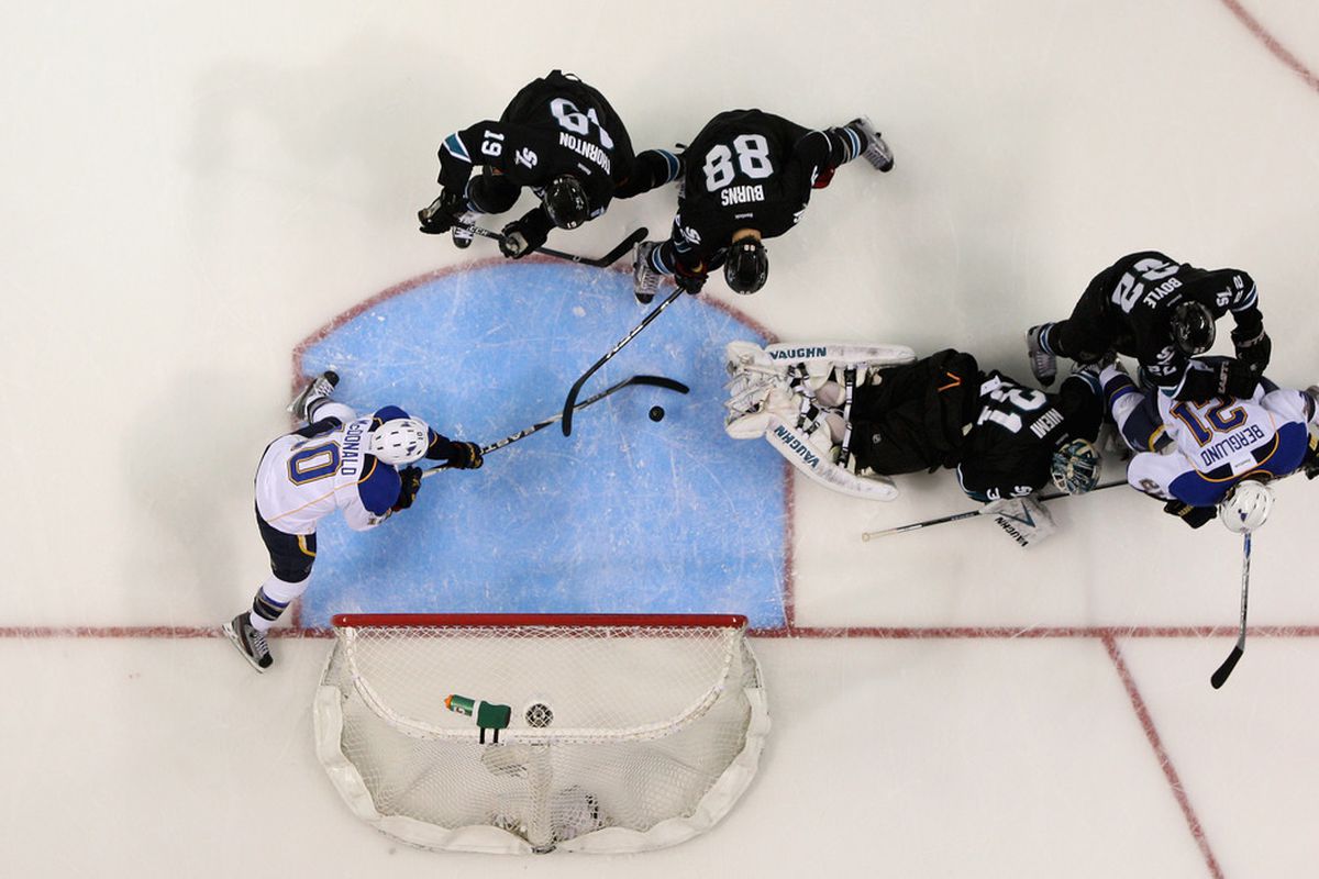Andy McDonald didn't need a lot of confidence to score this goal Thursday night in San Jose. 