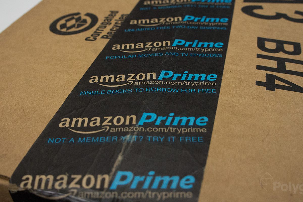 Amazon Prime box stock photo