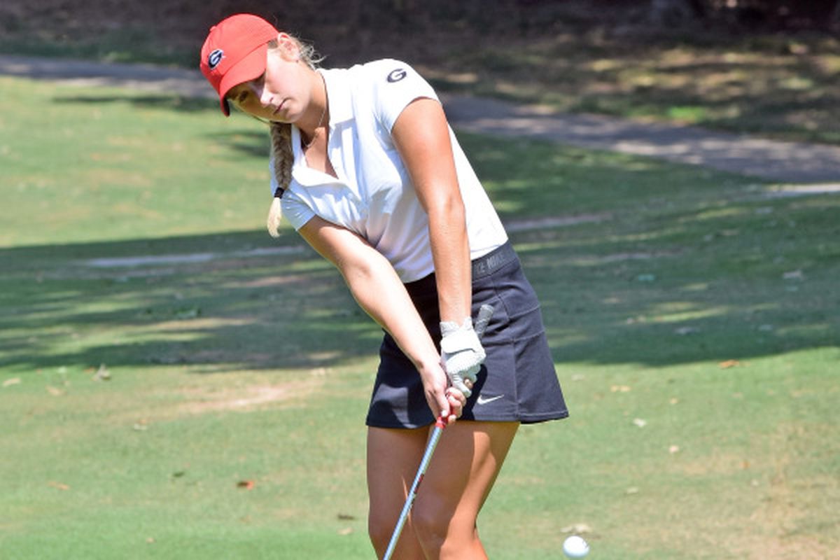 Georgia's Bailey Tardy during the Cardinal Kickoff at Berkeley Hills Country Club in Duluth, Ga., on Tuesday, Sept. 6, 2016. (Photo by Steven Colquitt)