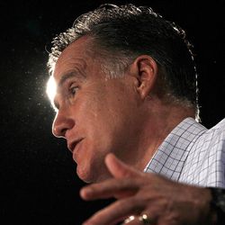 In this Aug. 8, 2012 file photo, Republican presidential candidate, former Massachusetts Gov. Mitt Romney campaigns in Des Moines, Iowa. 
