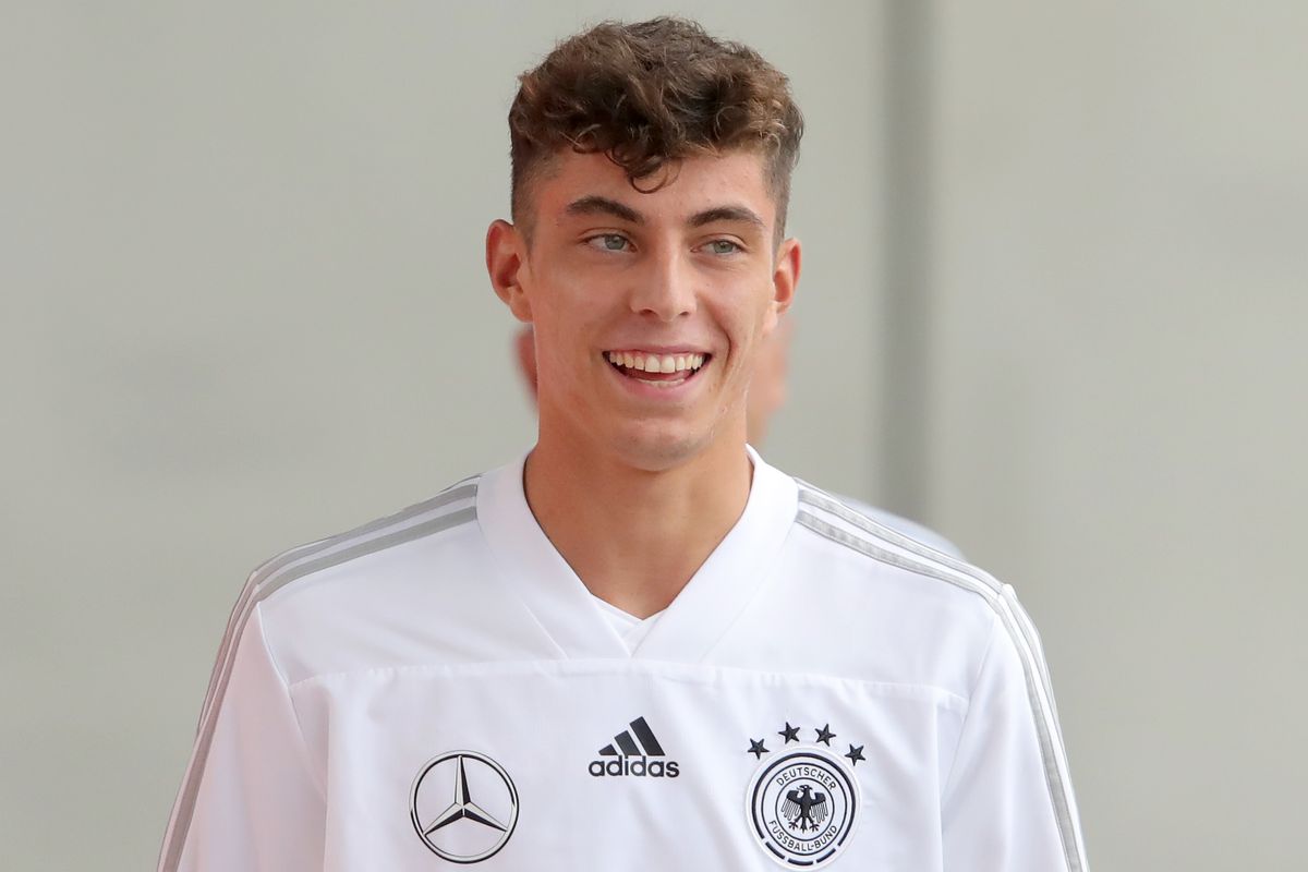 MUNICH, GERMANY - SEPTEMBER 03: Kai Havertz arrives at the venue prior to a training session of the German national team at FC Bayern Campus on September 3, 2018 in Munich, Germany.