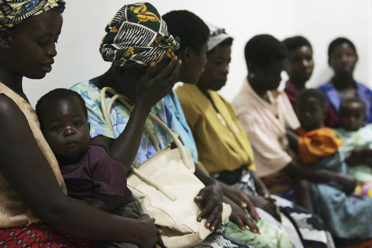 &nbsp;Patients wait for treatment at Kamuzu Hospital in Lilongwe, Malawi.
