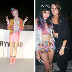 "While we were at the TERRYWOOD party we snuck in some street-style shots. We snapped model/DJ/painter Chloe Norgaard who told us that candy inspired her look. We also found two Los Angeles fashion mavens: <b>Niki Takesh</b>, whose look was inspired by di