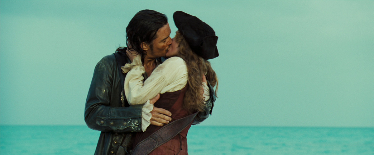 will and elizabeth kiss in dead man’s chest