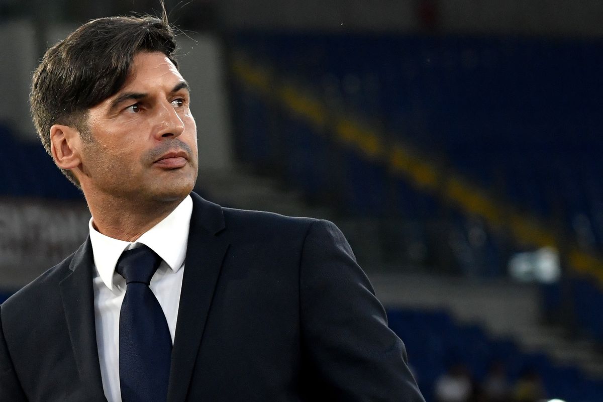 Paulo Fonseca coach of AS Roma looks on ahead the Serie A...