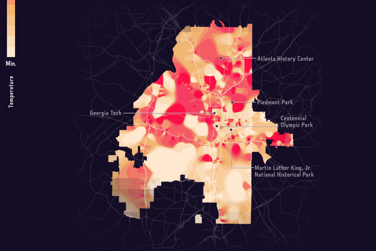 A heat map of Atlanta