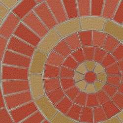 6. Whorled: This circular pattern requires intensive  planning and laying out, but the end results are stunning. It makes for a showstopping patio, and it can accommodate driveway turnarounds. 
