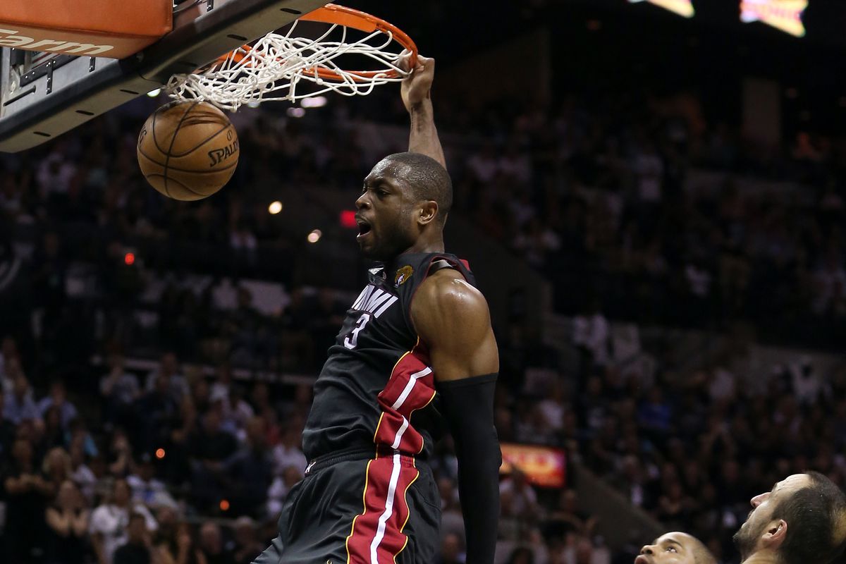 Dwyane Wade with a vicious dunk.