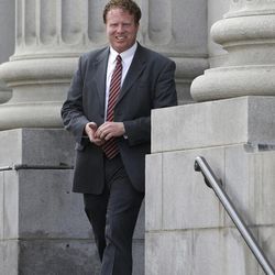 Federally indicted businessman Jeremy Johnson leaves federal court March 12, 2013, in Salt Lake City. 