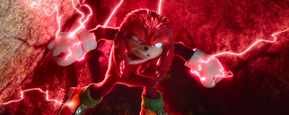 Knuckles gets way mad and big glowy in Sonic the Hedgehog 2