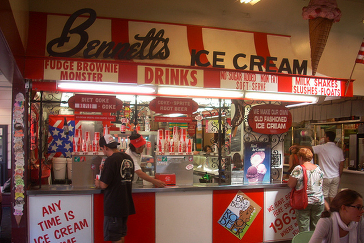 Bennett's Ice Cream at the Farmers Market. 