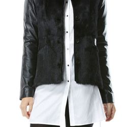 10 Crosby Derek Lam fur and leather jacket, retail $1595/sale $399