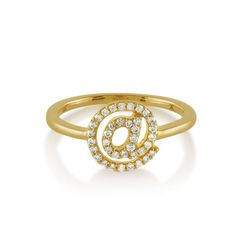Khai Khai Jewelry <a href="http://www.stoneandstrand.com/rings/khai-khai-jewelry-18k-diamond-at-sign-ring">At @ Ring</a>, $1,120